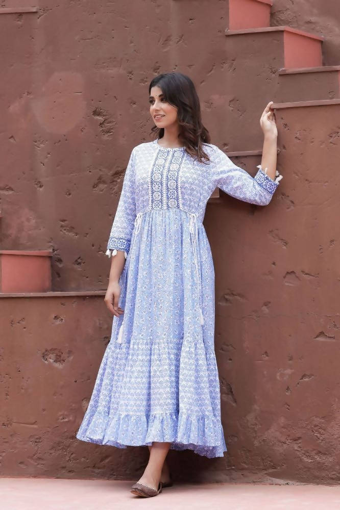 Yufta Blue Printed Dress