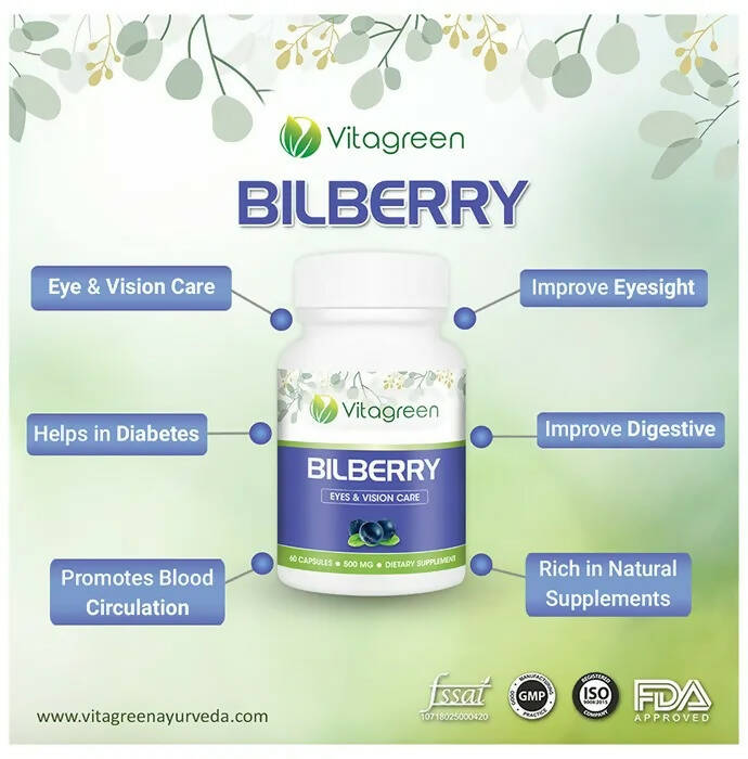 Vitagreen Bilberry Capsules - Distacart