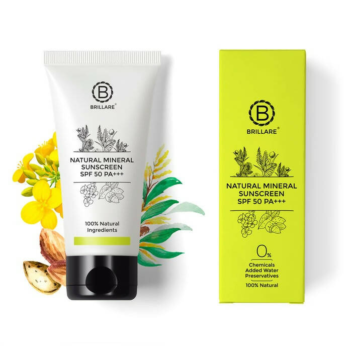 Brillare Natural Mineral Sunscreen Spf 50 - Distacart
