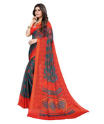 Thumbnail for Vamika Rama Green Chiffon Brasso Bollywood Style Woven Saree (DEVINA RAMA) - Distacart