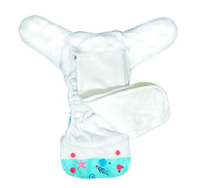 Kindermum Nano Pro Aio Cloth Diaper (With 2 Organic Inserts And Power Booster)-Seashore For Kids - Distacart