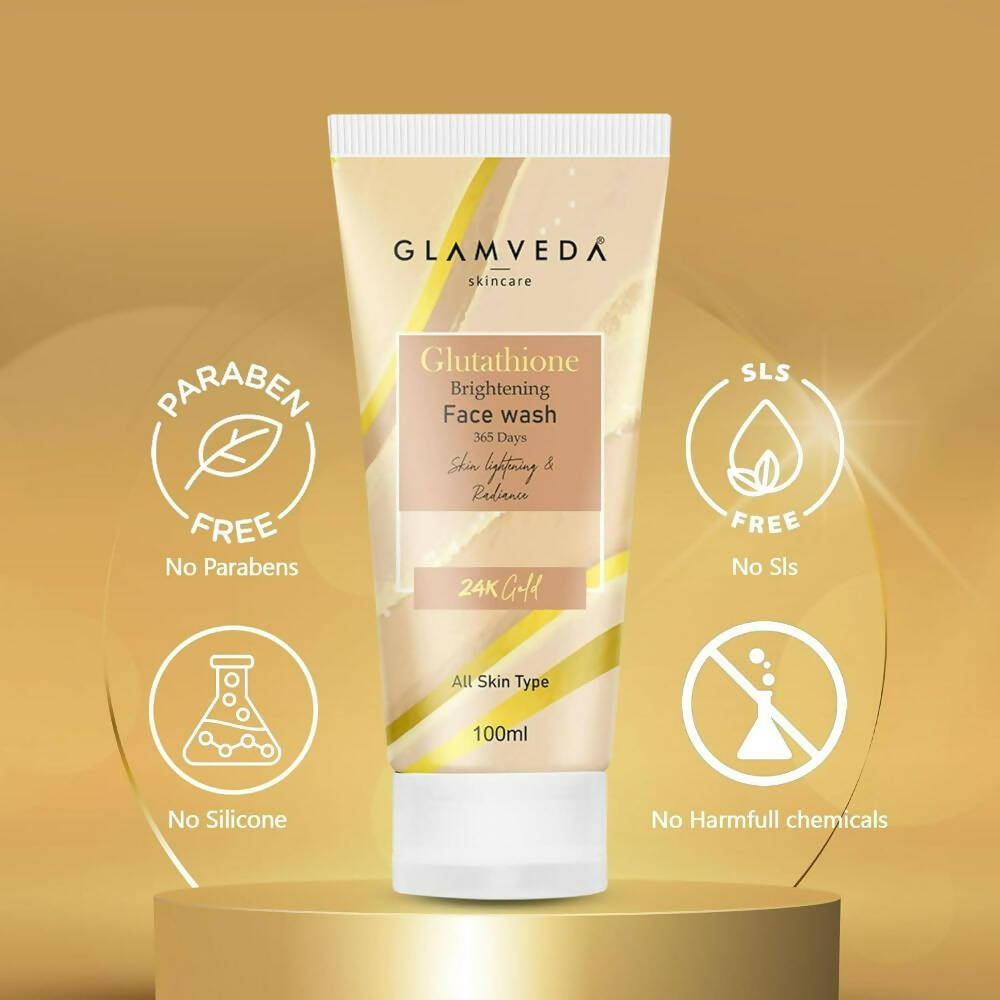 Glamveda Glutathione 24 K Gold Face Wash - Distacart