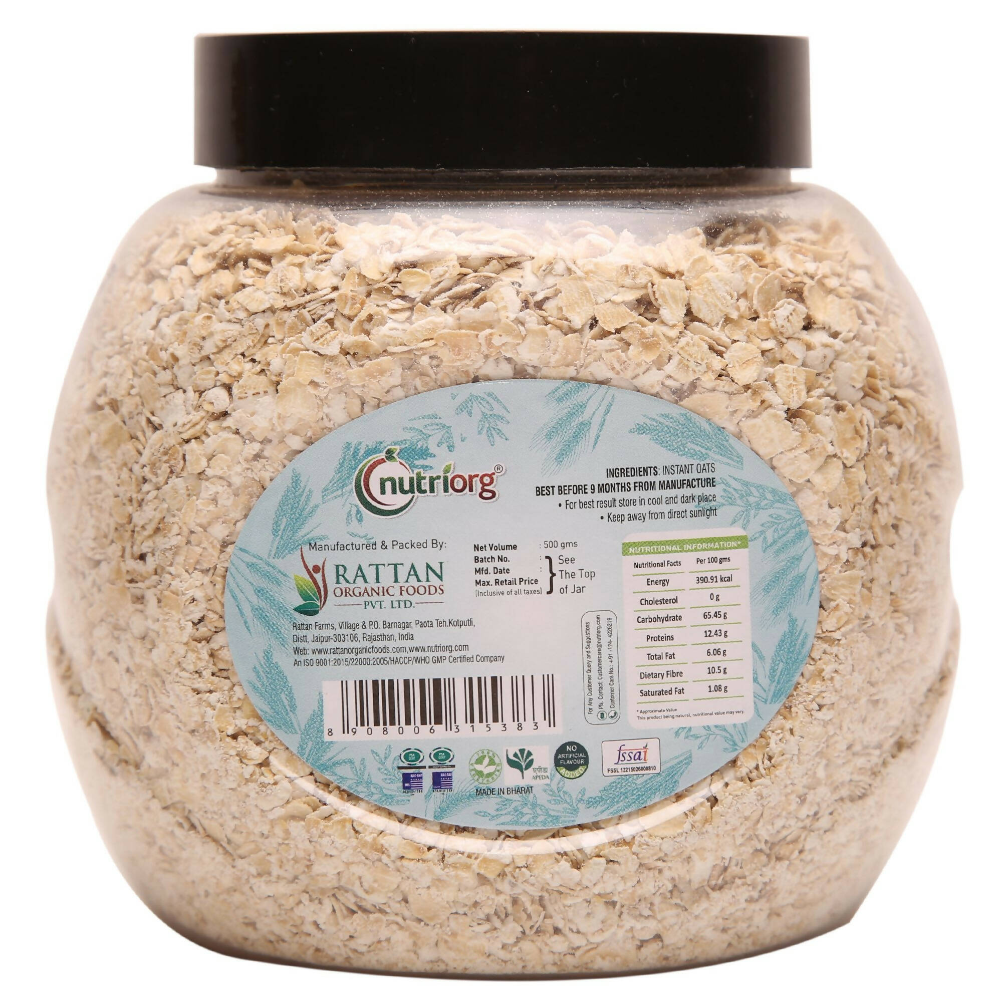 Nutriorg Gluten Free Instant Oats - Distacart