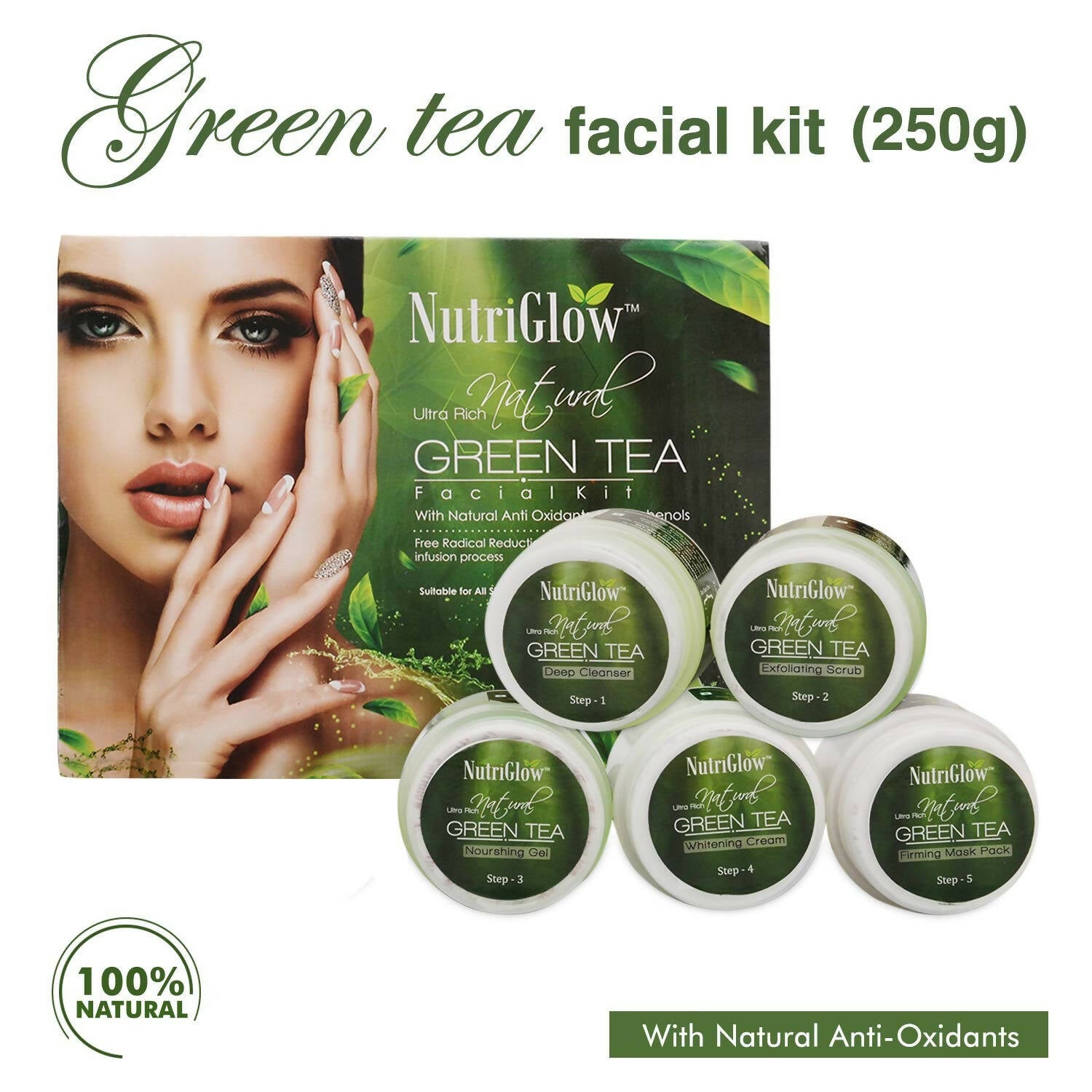 NutriGlow Green Tea Facial Kit - Distacart