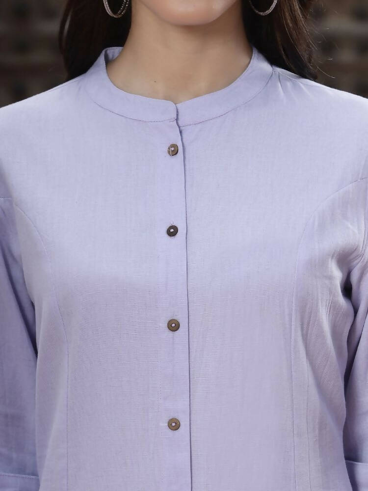 Juniper Women`s Lilac Cotton Flex Solid A-Line Kurta - Distacart