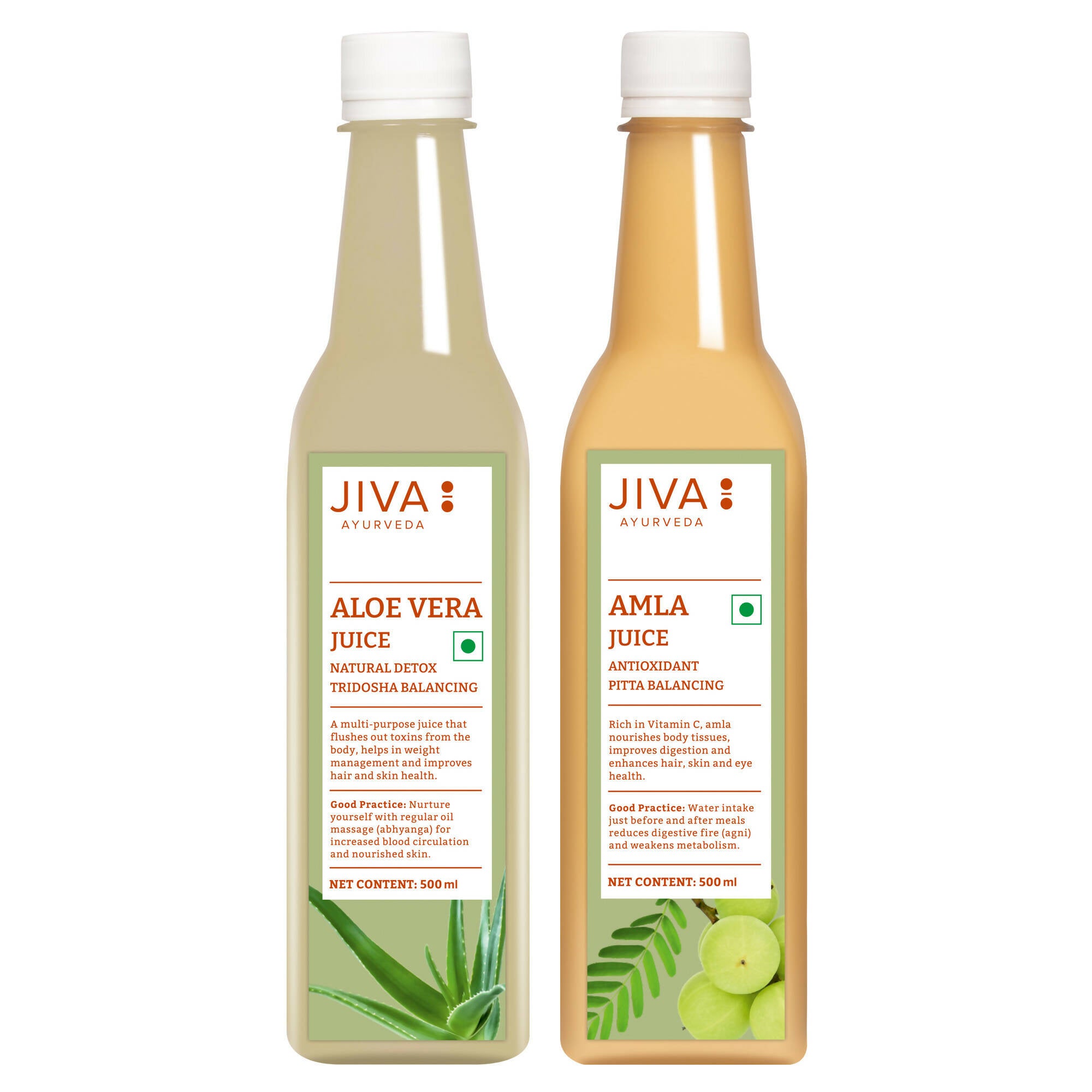 Jiva Ayurveda Amla Juice and Aloevera Juice Combo - Distacart