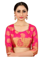 Thumbnail for Mimosa Kanchipuram Silk Navy Blue Saree - Distacart