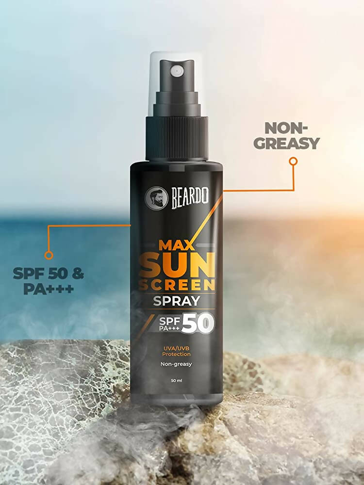 Beardo Max Sunscreen Spray SPF-50 for Men - Distacart