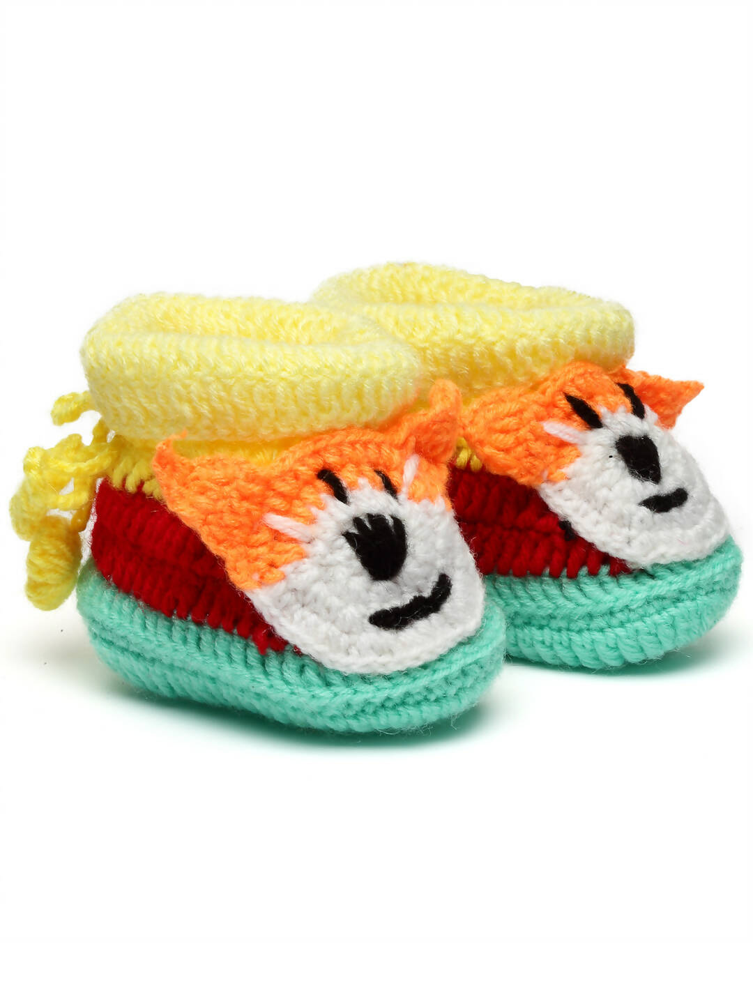 Chutput Kids Woollen Hand Knitted Dog Face Detailed Booties - Multi - Distacart