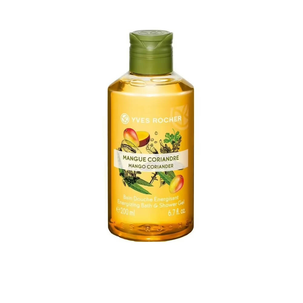 Yves Rocher Energizing Bath & Shower Gel - Mango Coriander - Distacart