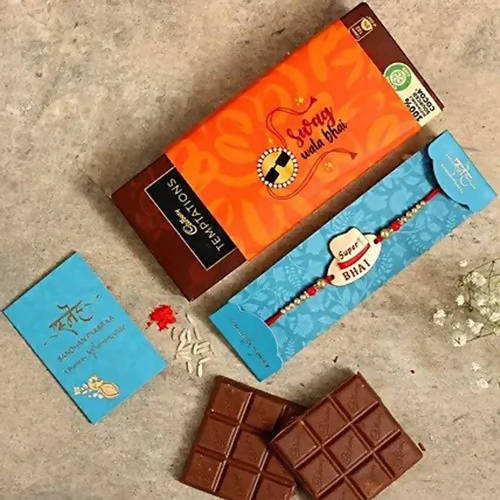 Super Bhai Rakhi & Mera Swag Wala Bhai Chocolate Sleeve
