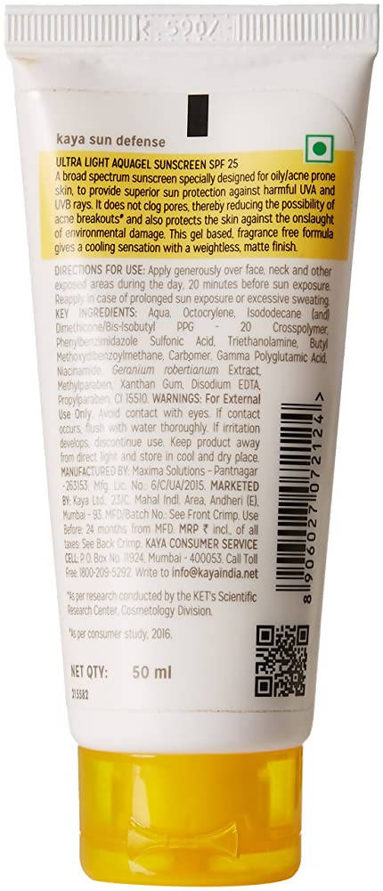Kaya Ultra Light Aquagel Sunscreen SPF 25