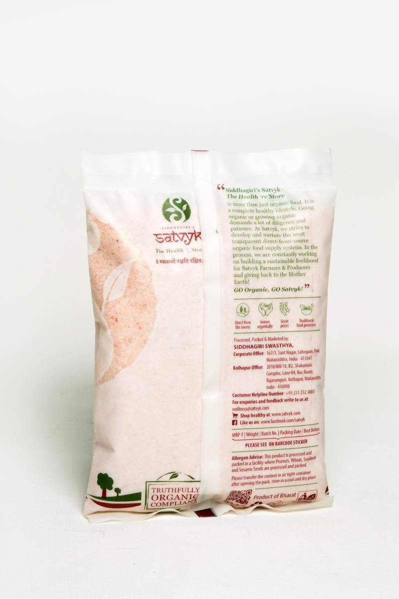Siddhagiri's Satvyk Organic Himalayan Pink Rock Salt back image