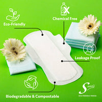Thumbnail for Saathi Bamboo Fiber Regular Flow Sanitary Napkins Pack