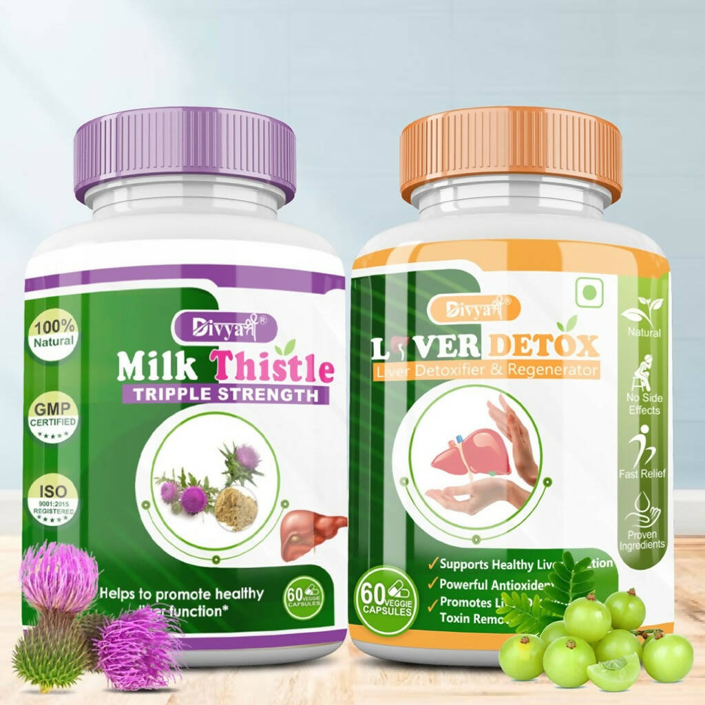 Divya Shree Liver Detox & Milk Thistle Capsule Combo - Distacart