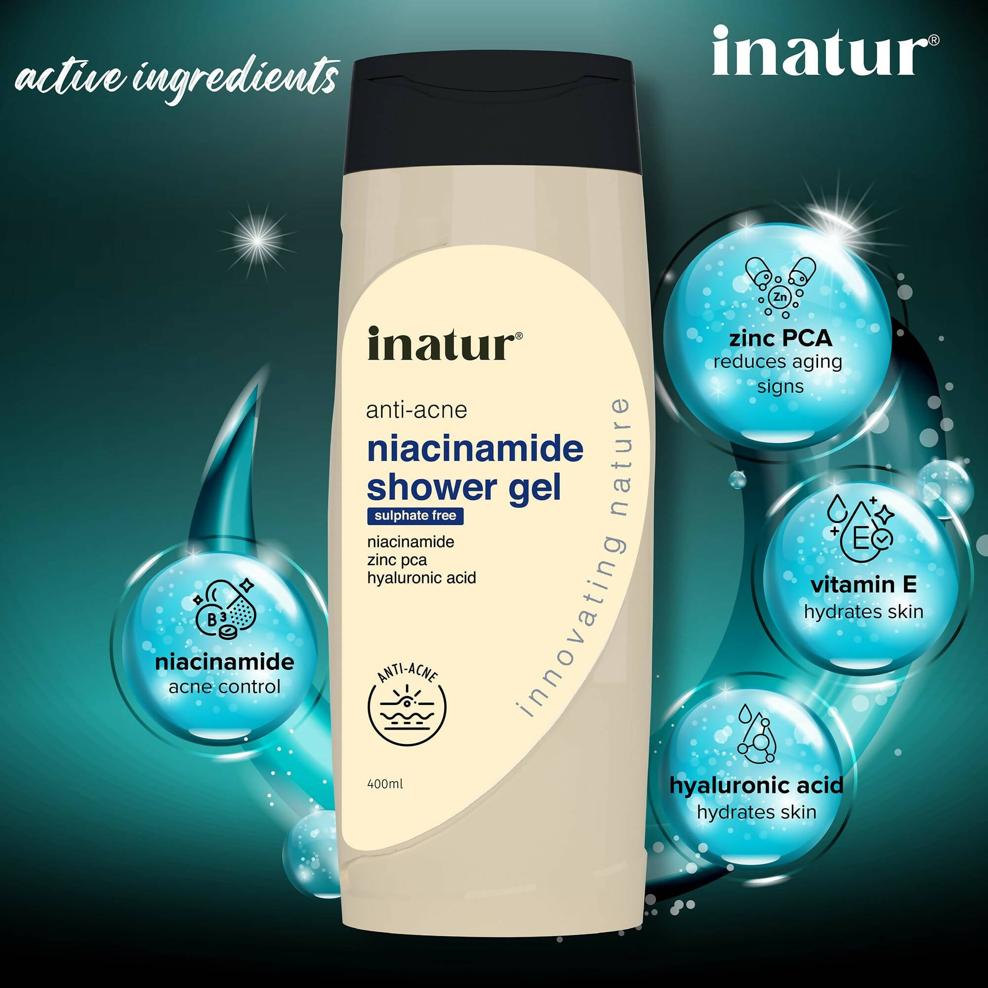 Inatur Niacinamide Shower Gel - Distacart