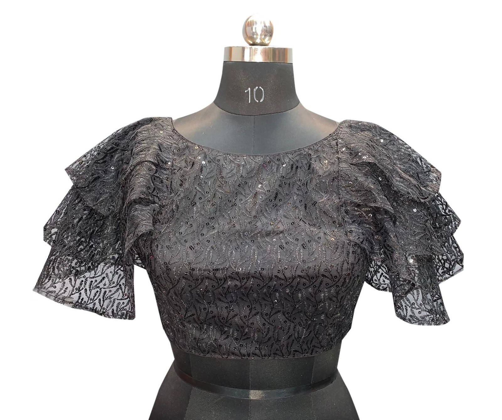 Vamika Black Net Shifly Work Blouse - Distacart