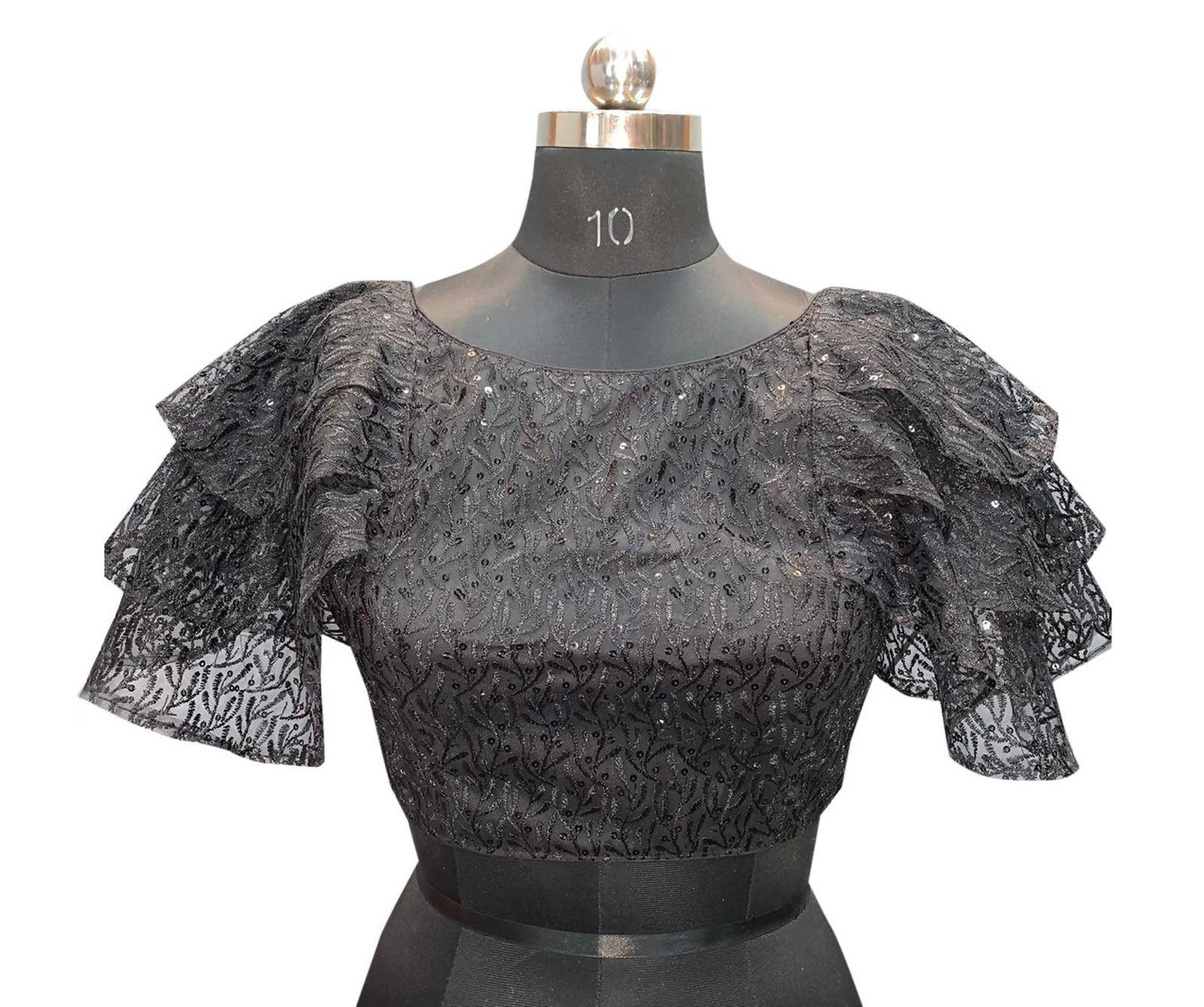 Vamika Black Net Shifly Work Blouse - Distacart