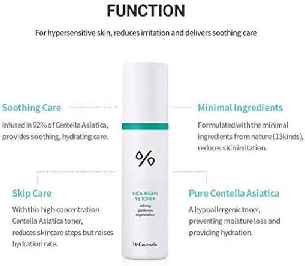 Dr.Ceuracle Cica Regen 92 Toner - Distacart