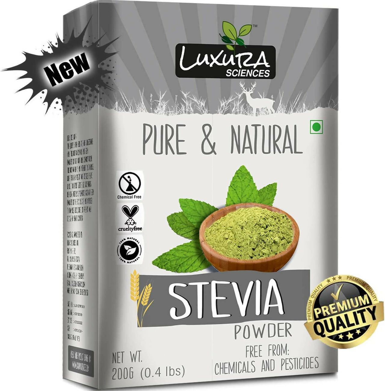 Luxura Sciences Unprocessed Green Stevia Leaf Powder - Distacart