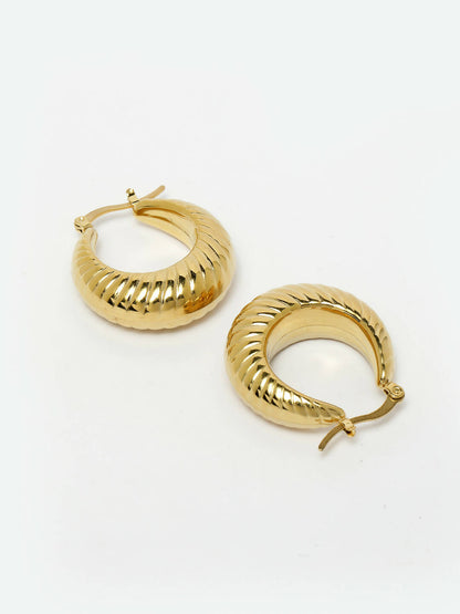 NVR Women Gold Circular Hoop Earrings - Distacart