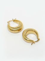 Thumbnail for NVR Women Gold Circular Hoop Earrings - Distacart