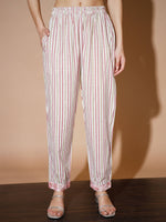 Thumbnail for Myshka Women Pink Floral Kurta & Trousers - Distacart