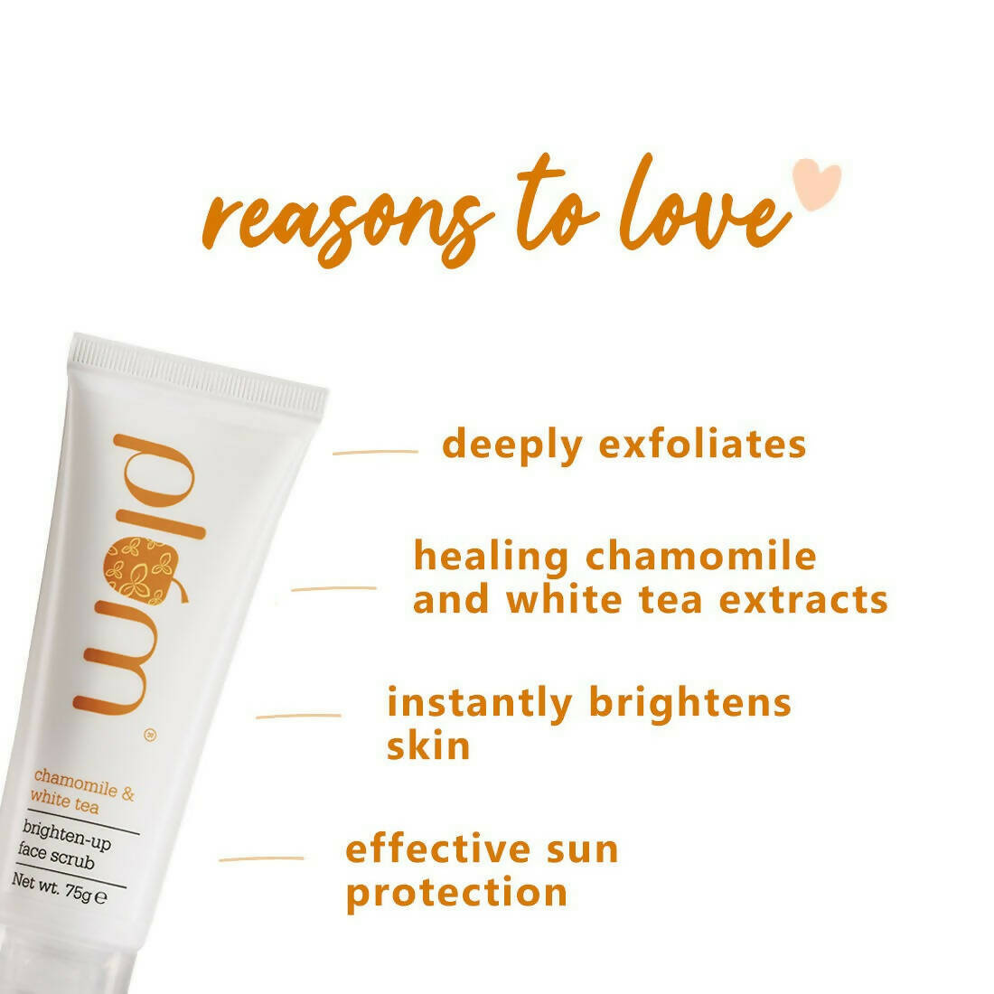 Plum Chamomile & White Tea Brighten-Up Face Scrub - Distacart