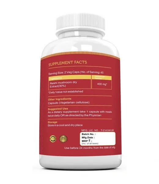 Ramini Bio Nutrition Ganoderma 400mg Veg Capsules - Distacart