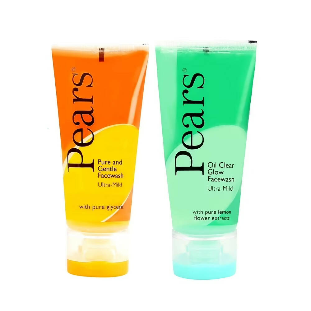 Pears Pure & Gentle Ultra Mild Facewash & Oil Clear Glow Ultra Mild Facewash Combo - Distacart
