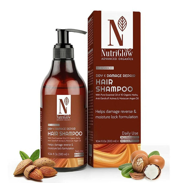 NutriGlow Advanced Organics Bio Dry and Damage Repair Shampoo - Distacart