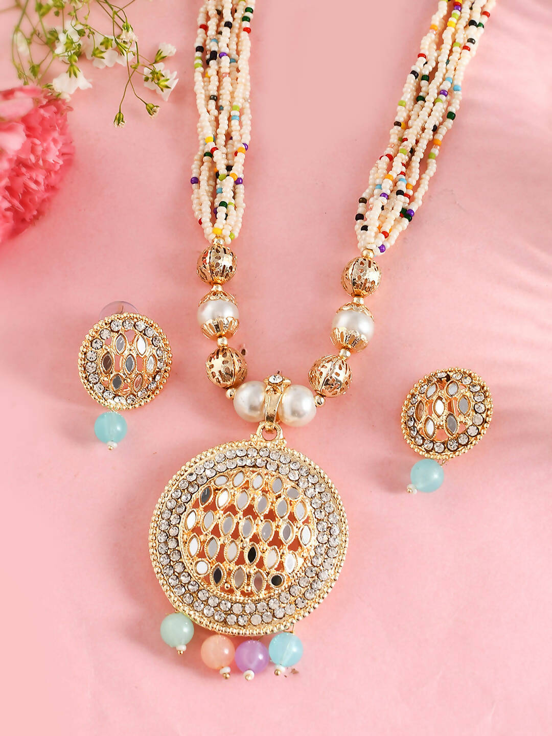 VOJ Women Multi Color stainless steel Jewellery Set - Distacart