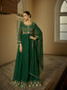 Green Heavy Faux Georgette Anarkali Embroidered Kurta Set - Dhvani - Distacart