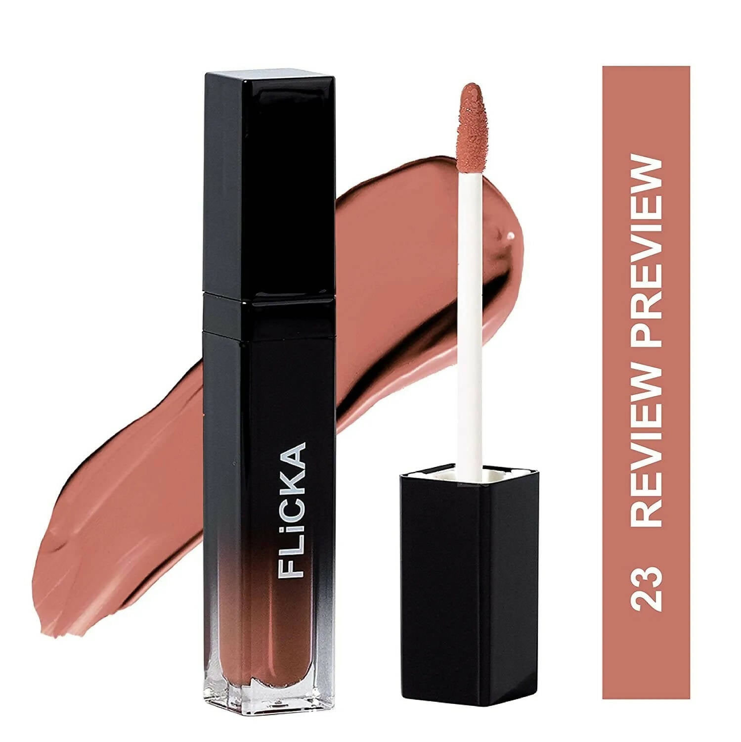FLiCKA Set and Attack Liquid Matte Lipstick 23 Review Preview - Nude - Distacart