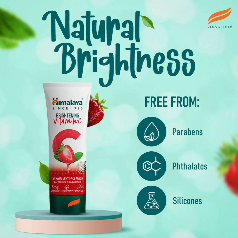 Himalaya Herbals Brightening Vitamin C Strawberry Face Wash - Distacart