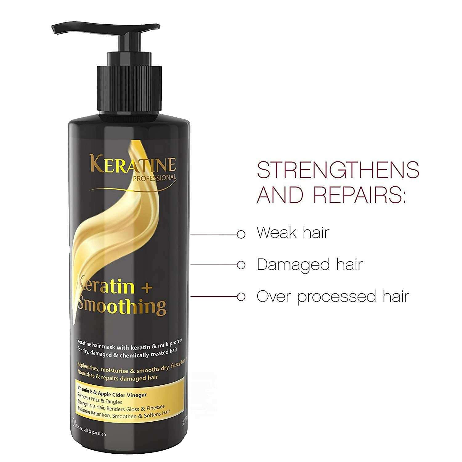 Keratine Professional Keratin + Smoothing Shampoo - Distacart