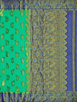 Thumbnail for Mimosa Women's Green Banarasi Chiffon Saree - Distacart