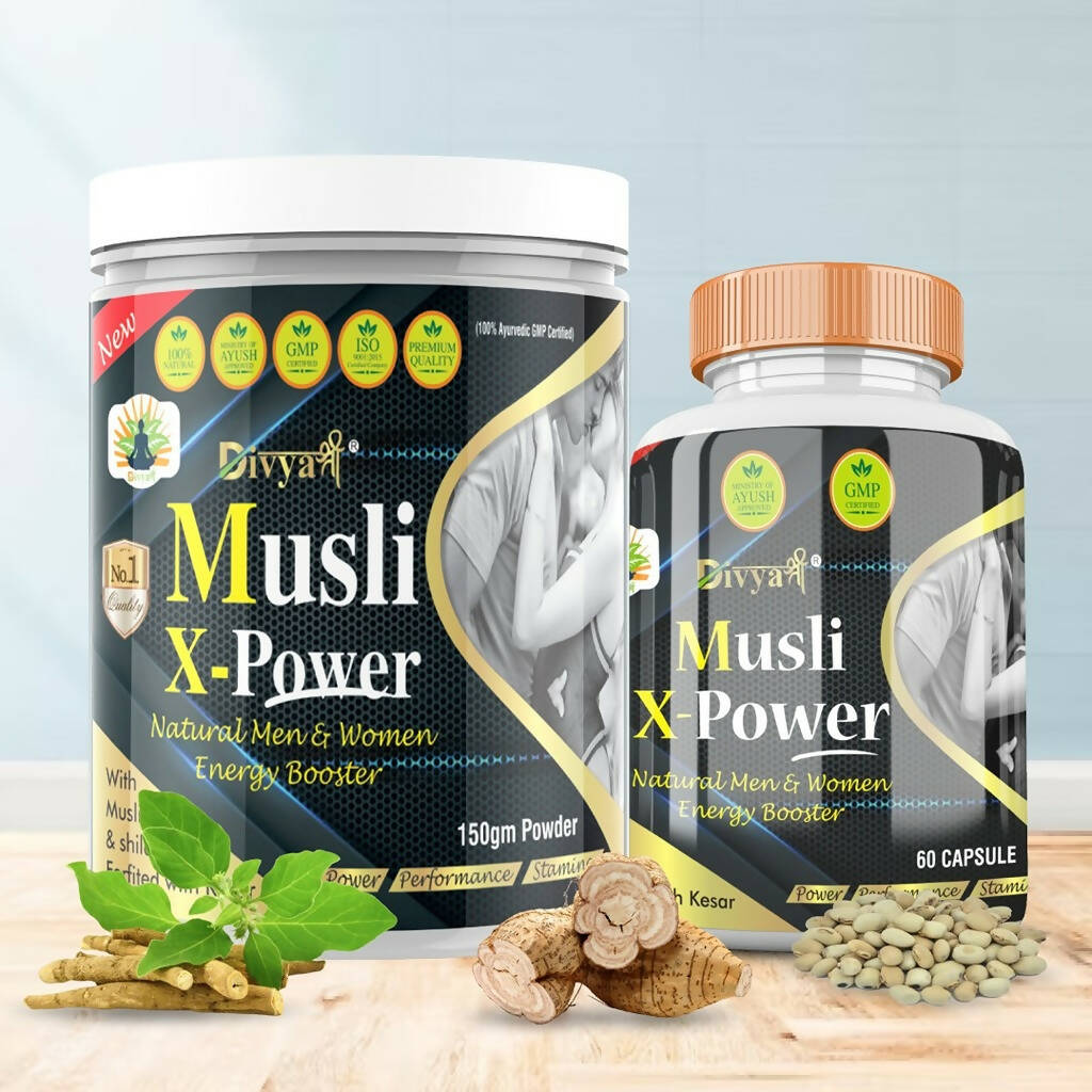 Divya Shree Musli X-Power Capsule, Powder Combo - Distacart