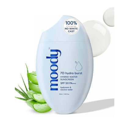 Moody Hybrid Water Sunscreen with SPF 50 PA +++ - Distacart