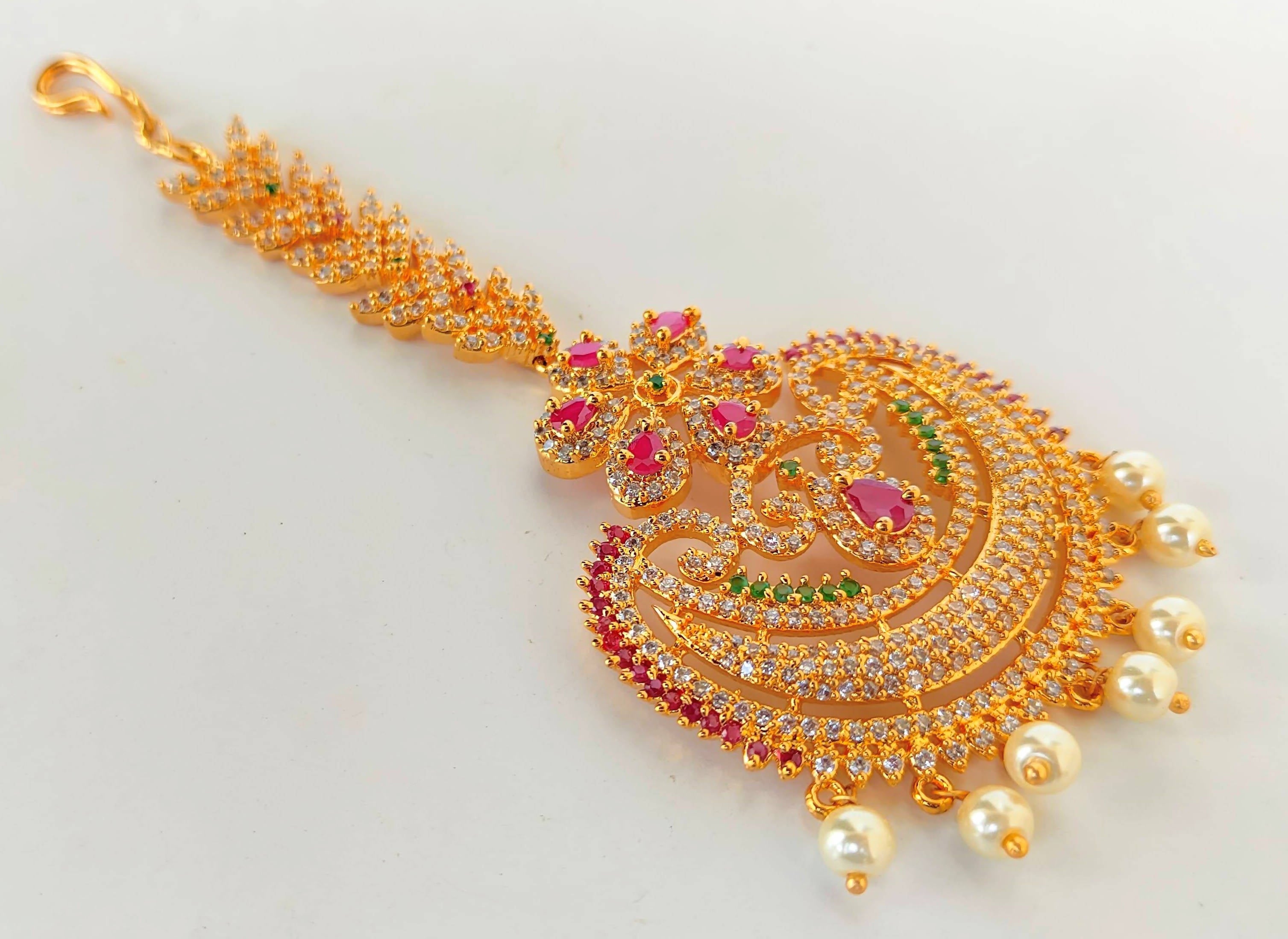 Multicolor Maang Tikka For Wedding - Distacart