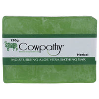 Thumbnail for Cowpathy Herbal Moisturising Aloe Vera Bathing Bar (120 GM) - Distacart