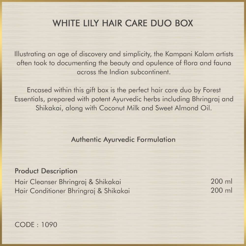 Forest Essentials White Lily Hair Care Duo Box - Distacart