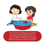 Thumbnail for Desi Toys Premium Steam Toy Tin Boat, Putt Putt Nav - Distacart