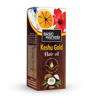 Thumbnail for Basic Ayurveda Keshu Gold Hair Oil 100 ml