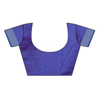 Thumbnail for Vamika Pink and Blue Cotton Silk Weaving Saree (Manipuri Pink) - Distacart