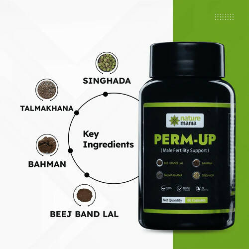 Nature Mania Perm-Up Capsules (Male Sperm Count Booster) - Distacart