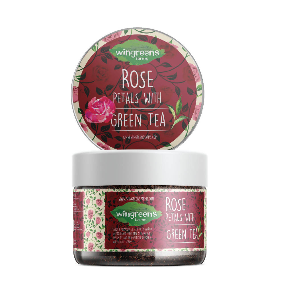 Wingreens Farms Rose Petals With Green Tea