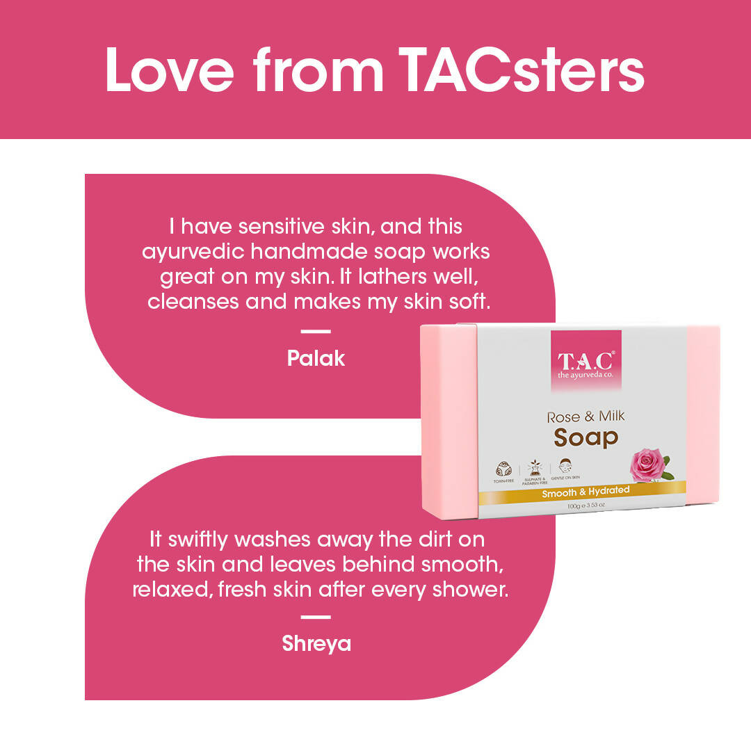 TAC - The Ayurveda Co. Rose & Milk Soap - Distacart