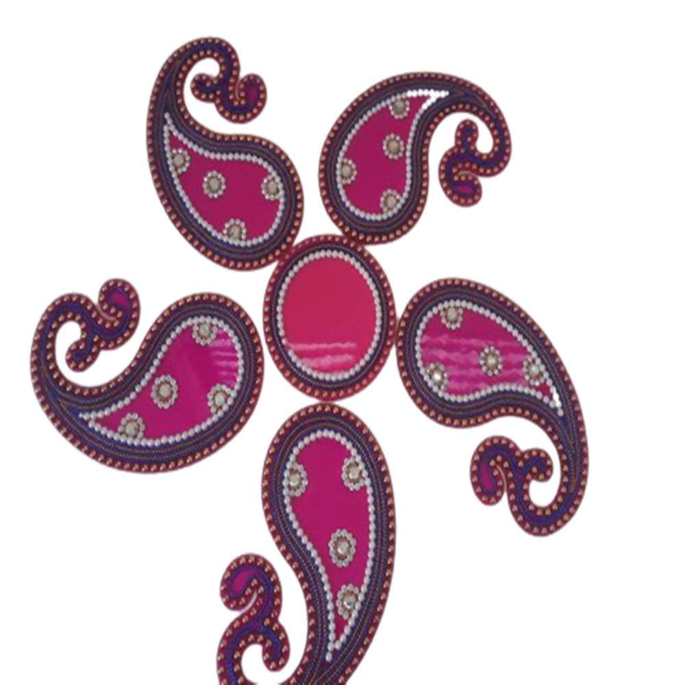 Kundan HandiKrafts Acrylic Pink Colour Jumbo Rangoli - Distacart