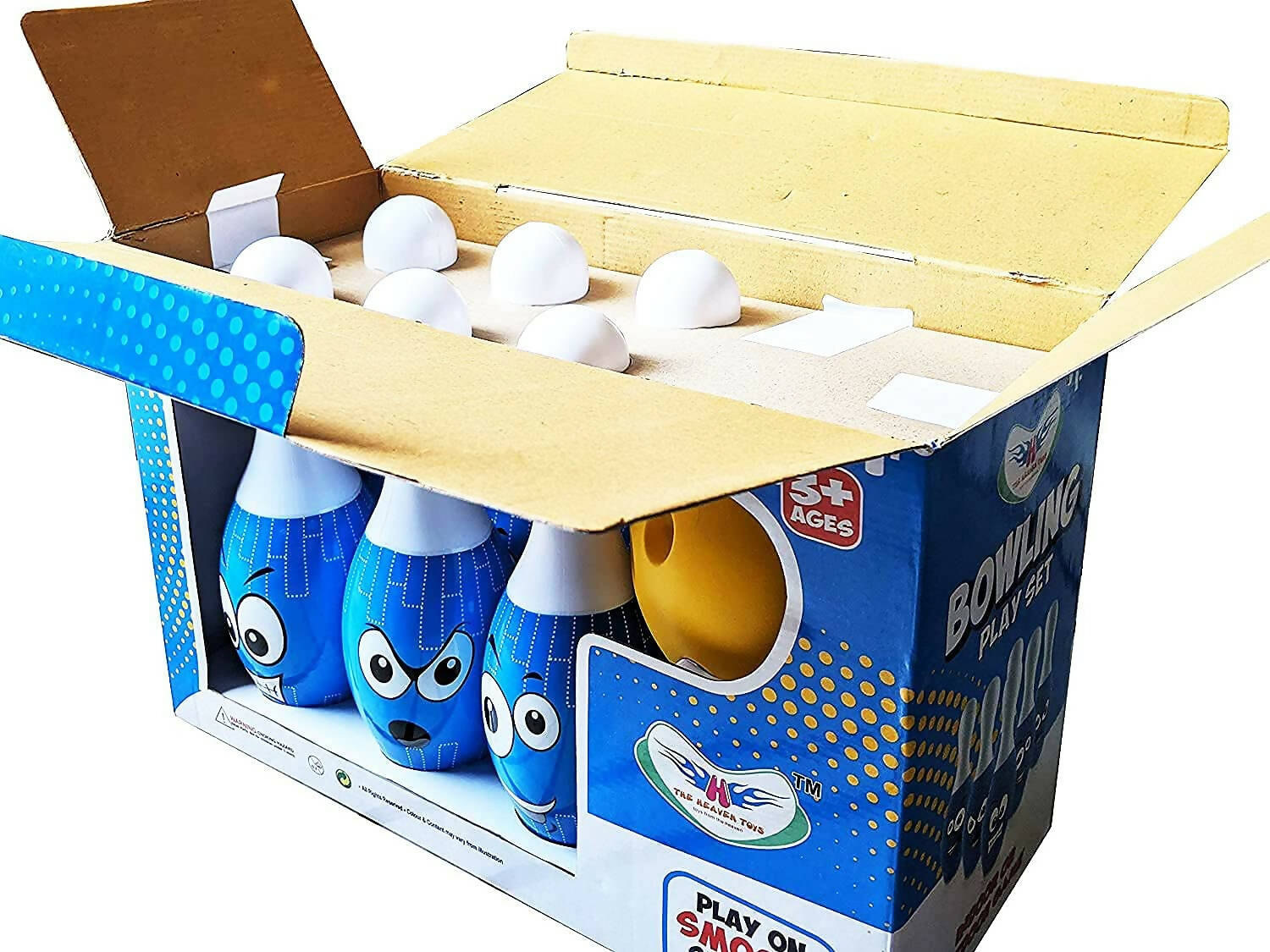 Sardar Ji Ki Dukan Plastic Big Size Bowling Set Game For Kids And Adult, 6 Pins 1 Large Balls (Multicolor), Standard - Distacart